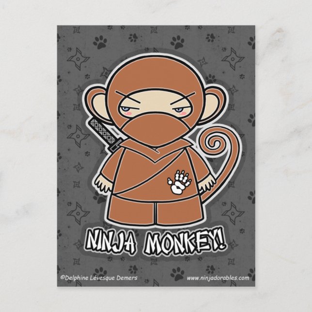 Ninja Monkey! Postcard (Front)