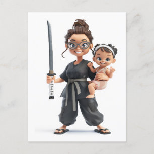 Ninja Mum Postcard