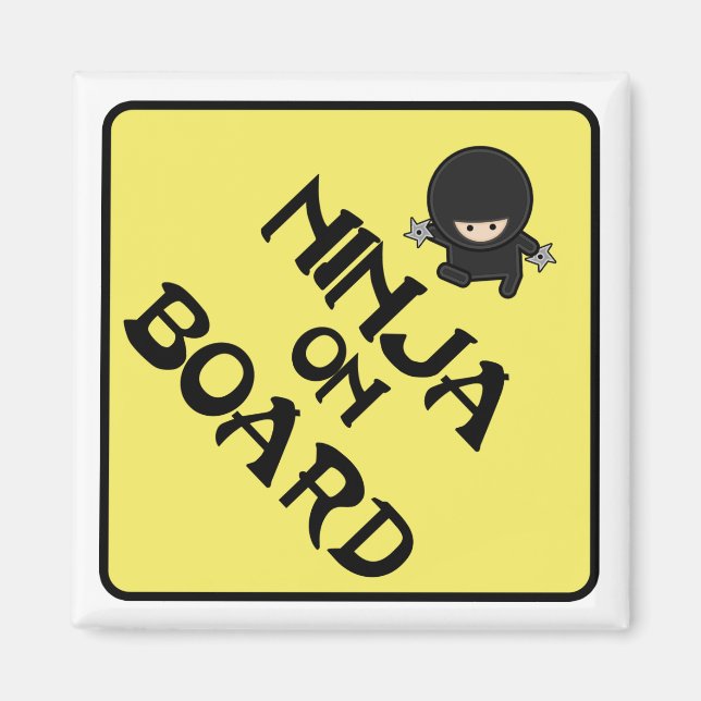 Ninja on Board Magnet (Front)