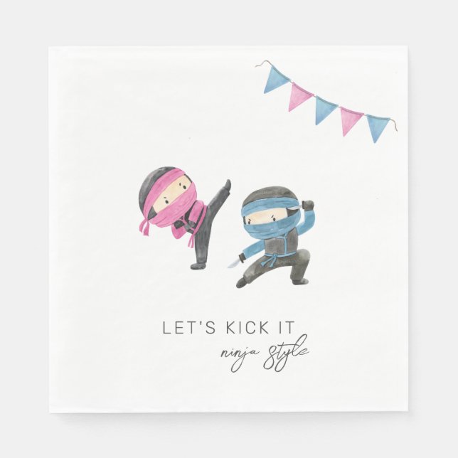Ninja Party Paper Napkins (Front)