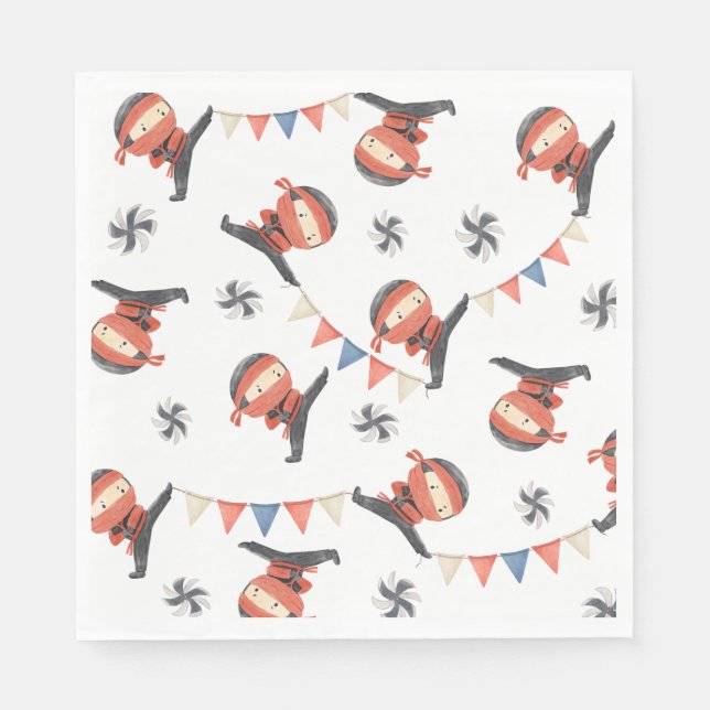 Ninja Party Paper Napkins (Front)