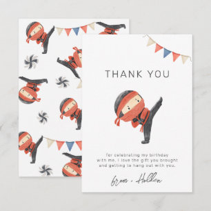 Ninja Party Thank You Card