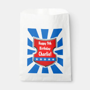 Ninja Patriotic Warrior Boys Kids Birthday Party Favour Bag