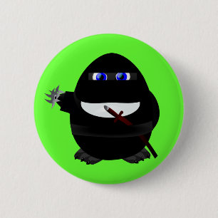 Ninja Penguin 6 Cm Round Badge