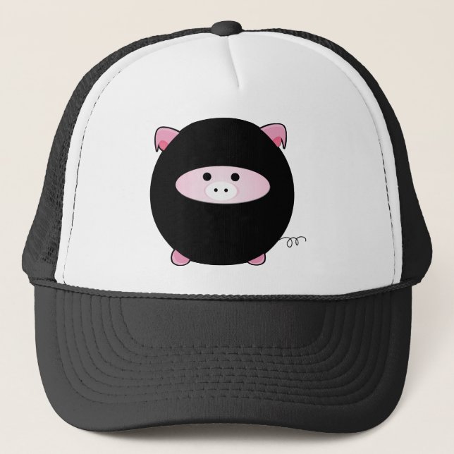 Ninja Pig Trucker Hat (Front)
