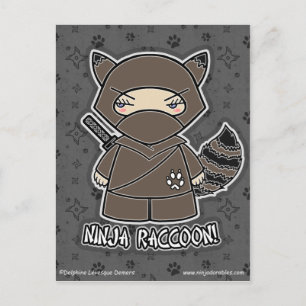 Ninja Racoon! Postcard