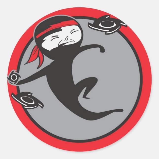 Ninja Red Belt Stickers (Front)