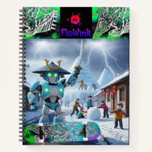 Ninja Robot Spiral Notebook