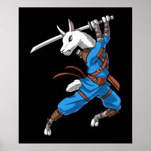 Ninja Samurai Flame Poster