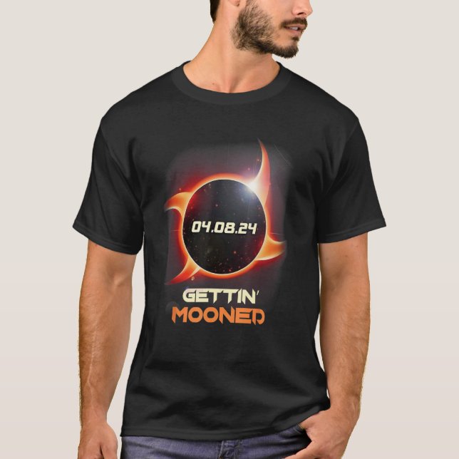 Ninja Shuriken Total Solar Eclipse Getting Mooned  T-Shirt (Front)