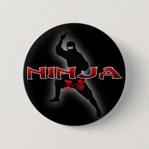 Ninja Silhouette 6 Cm Round Badge