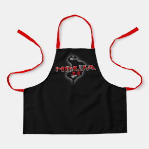 Ninja Silhouette Apron