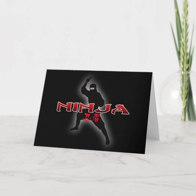 Ninja Silhouette Card (Front)