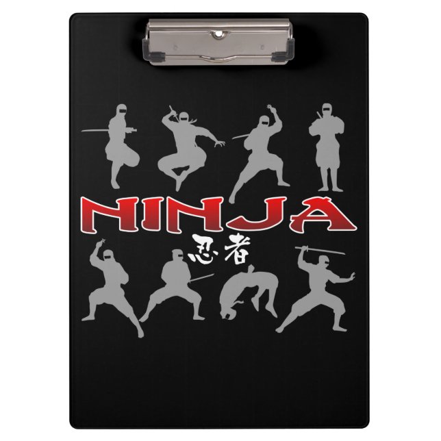 Ninja Silhouette Clipboard (Front)