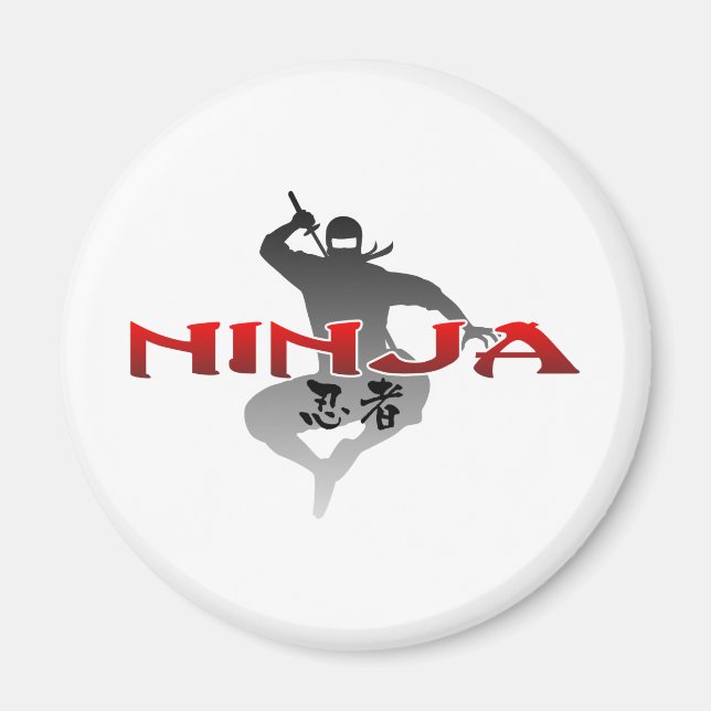 Ninja Silhouette Magnet (Front)