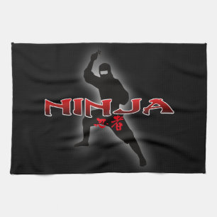 Ninja Silhouette Tea Towel