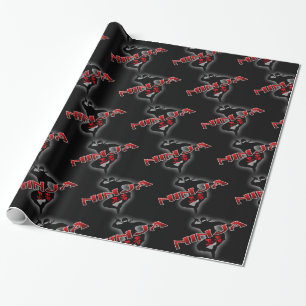 Ninja Silhouette Wrapping Paper