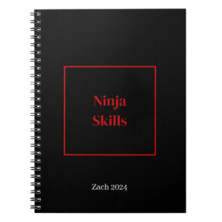 Ninja Skills notebook personalised name
