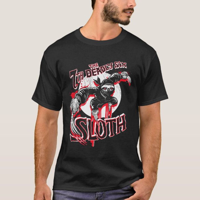 Ninja Sloth 7 Deadly Sins Tri Blend T-Shirt (Front)