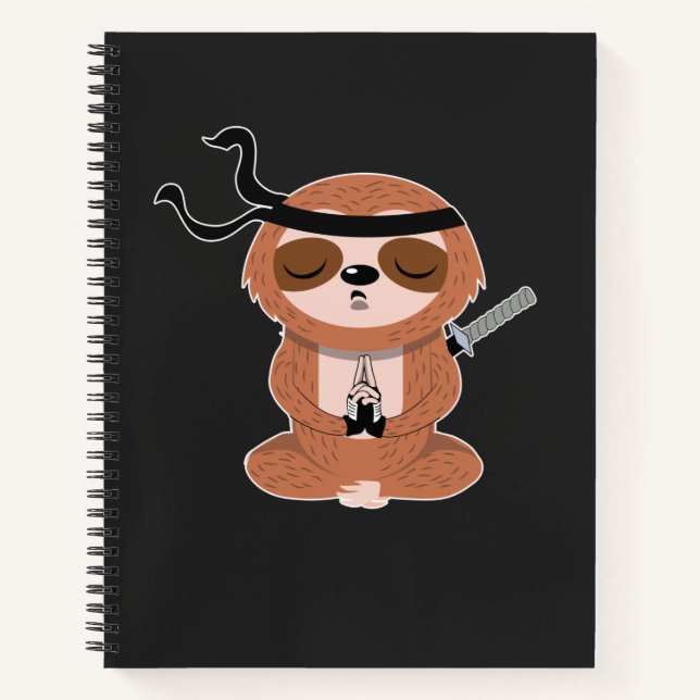 Ninja Sloth Notebook (Front)