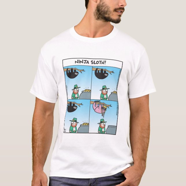 Ninja Sloth - St. Patrick's Day T-Shirt (Front)