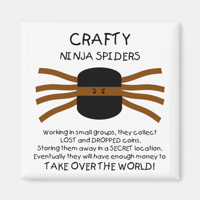Ninja Spiders! Magnet (Front)