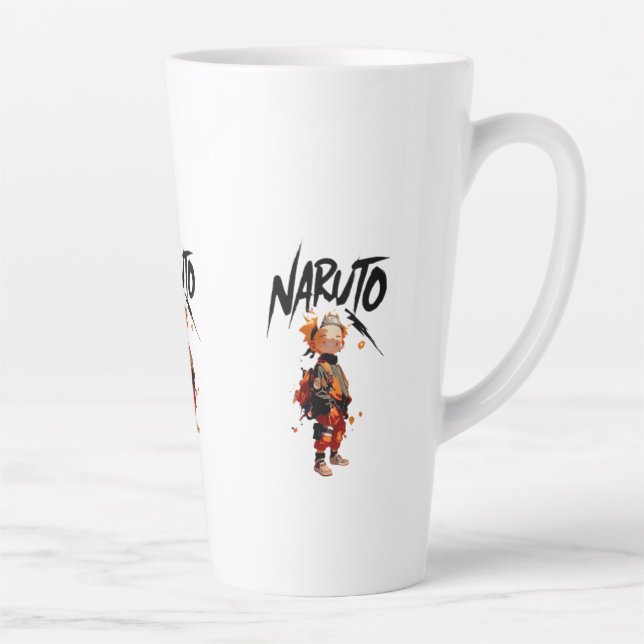 Ninja Spirit Born to Be Hokage Never Give Up Latte Mug (Right)