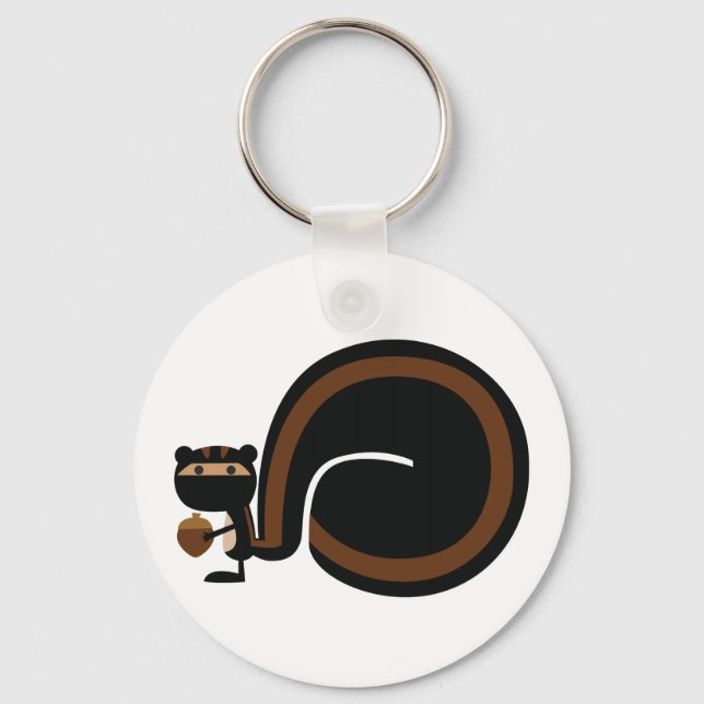 Ninja Squirrel Key Ring (Front)