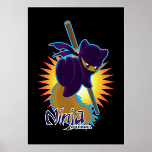 Ninja Squirrel Poster