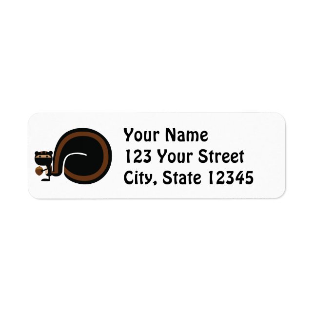 Ninja Squirrel Return Address Label (Front)