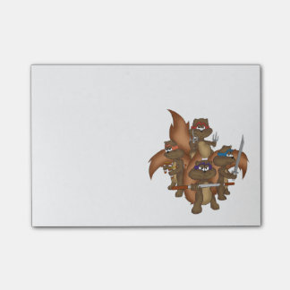 Ninja Squirrels Post-it Notes