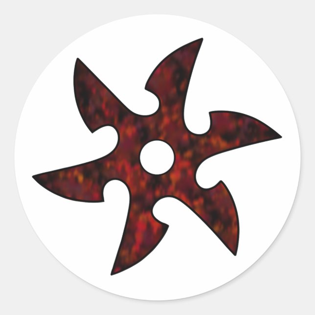 Ninja Star Classic Round Sticker (Front)