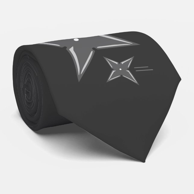 Ninja Star Tie (Rolled)