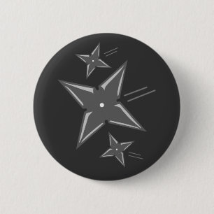 Ninja Stars 6 Cm Round Badge