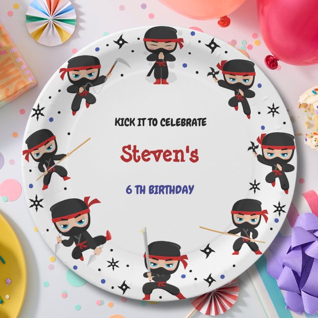 Ninja style kids birthday paper plate (Creator Uploaded)