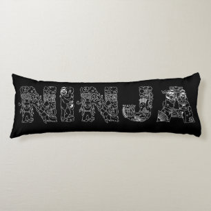 Ninja Superb White Text On Black Body Cushion