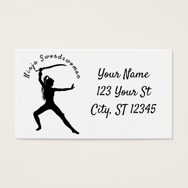 Ninja Swordswoman Silhouette Thunder_Cove (Front)