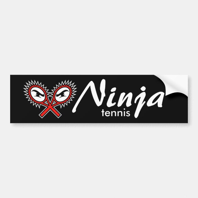 ninja tennis bumper sticker (Front)