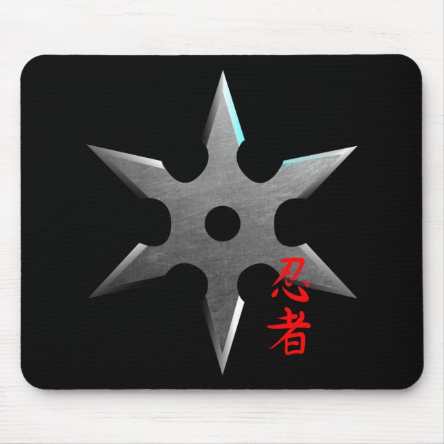 Ninja Throwing Star Mouse Pad (Front)