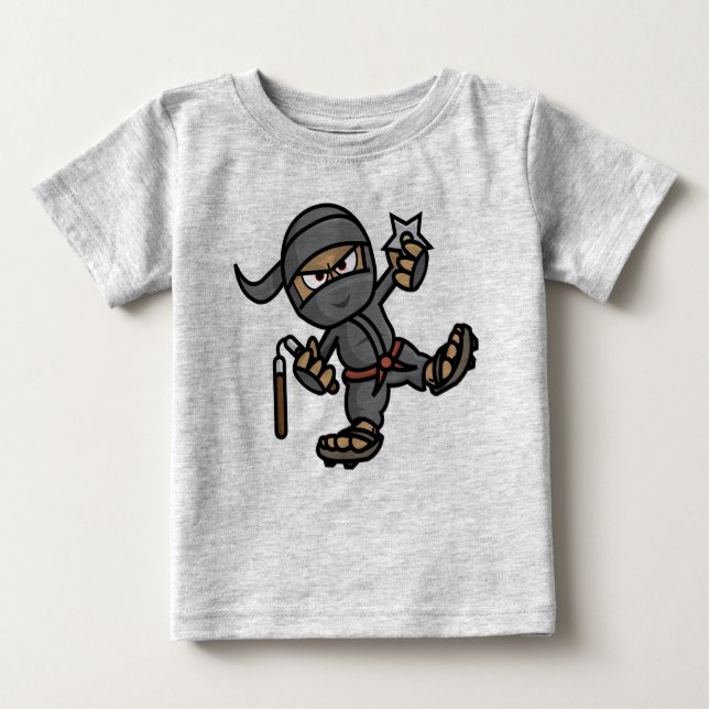 Ninja Toddler Long Sleeve Baby T-Shirt (Front)