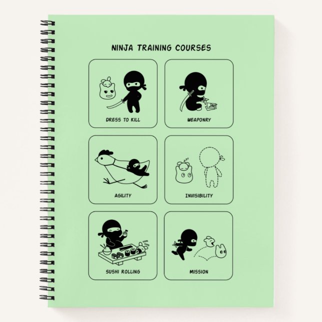 Ninja Training Courses, Custom Colour Notebook (Front)