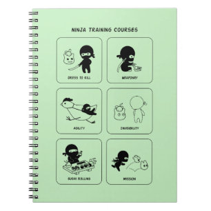 Ninja Training Courses, Custom Colour Notebook