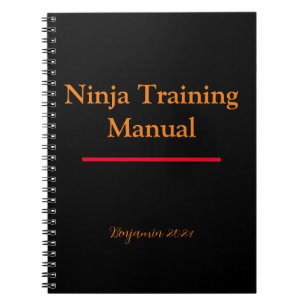 Ninja Training Manual Notebooks Personalised Cover