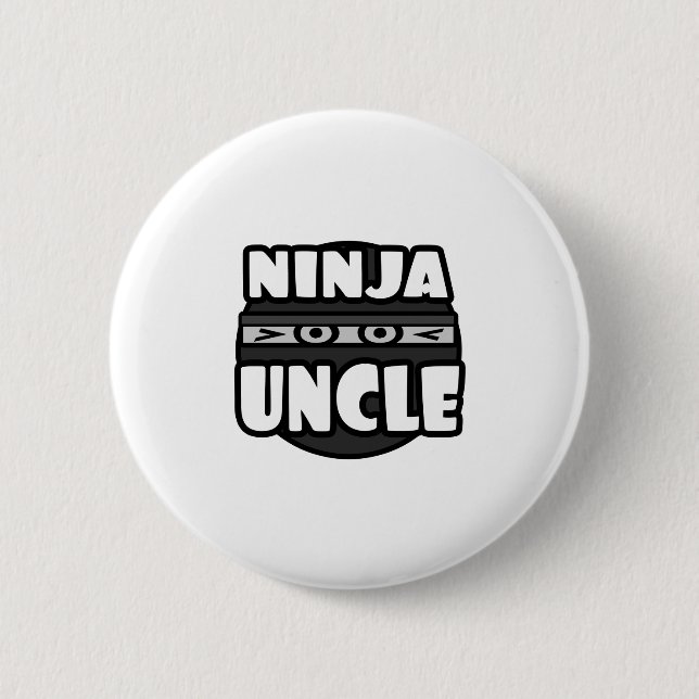 Ninja Uncle 6 Cm Round Badge (Front)
