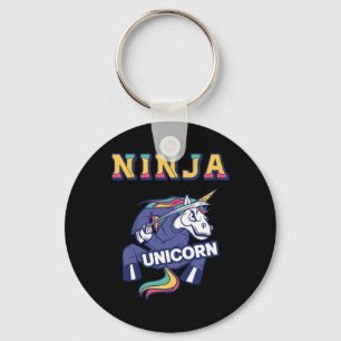Ninja Unicorn Karate Unicorn Kickboxing Martial Ar Key Ring