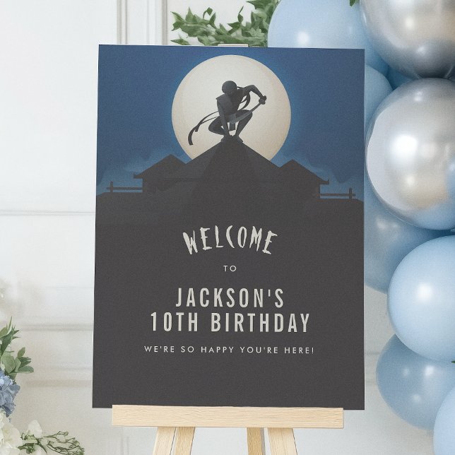 Ninja Warrior Boy Birthday Party Welcome Poster (Creator Uploaded)
