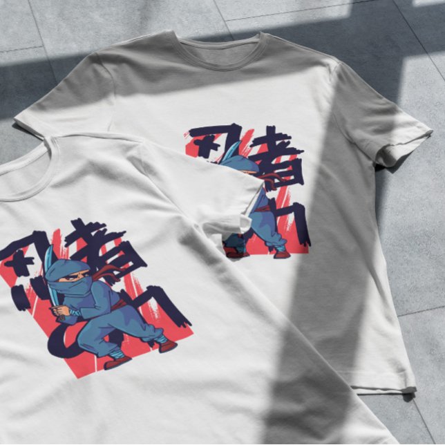Ninja Warrior Boy Cartoon T-Shirt (Creator Uploaded)