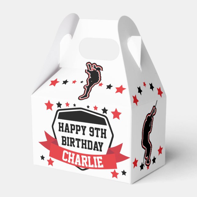 Ninja Warrior Boys Birthday Favour Box (Front Side)