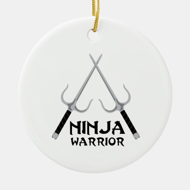 Ninja Warrior Ceramic Ornament (Front)
