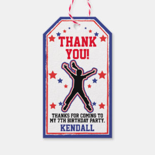 Ninja Warrior Girls Birthday Gift Tags